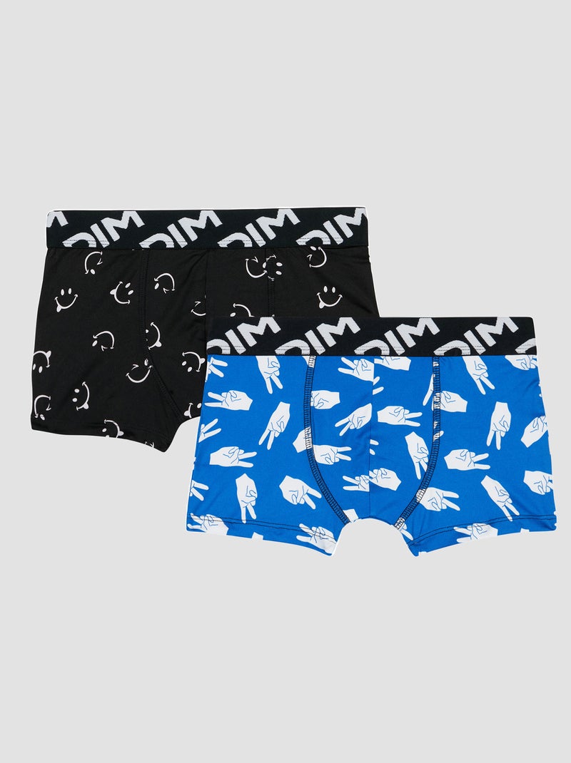 Setje met 2 boxershorts met print GRIJS - Kiabi