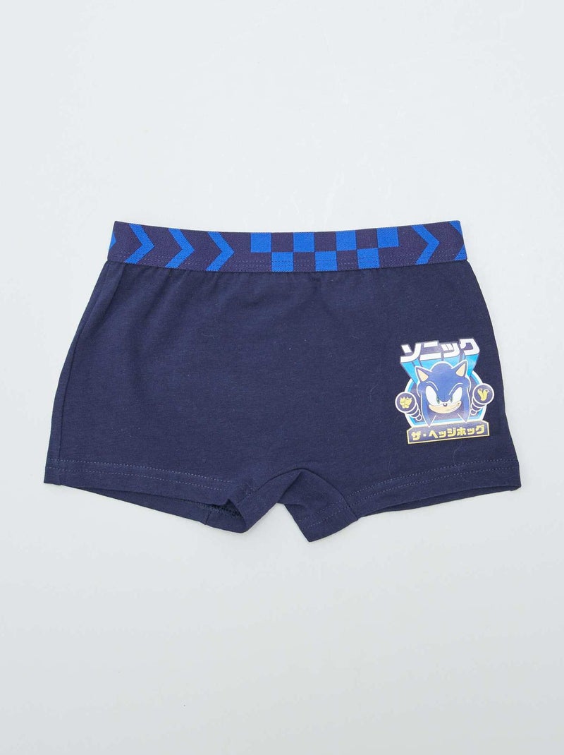 Setje met 2 boxershorts met SEGA/Sonic-print BLAUW - Kiabi