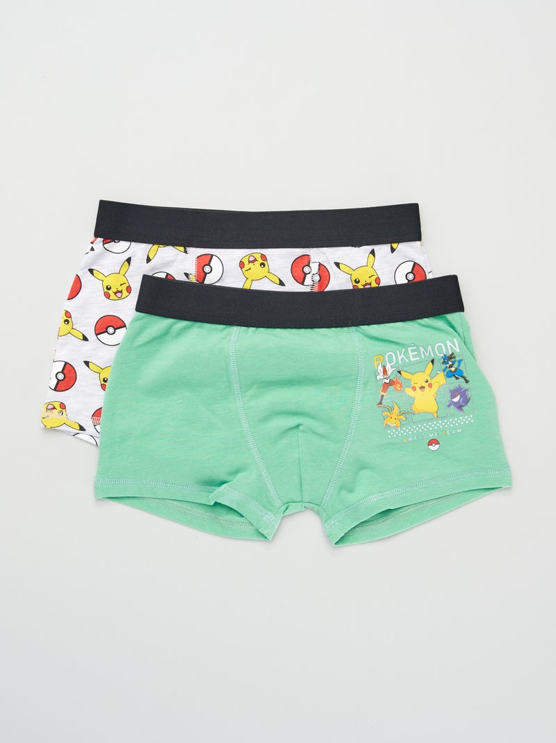 Setje met 2 boxershorts 'Pokémon' GRIJS - Kiabi