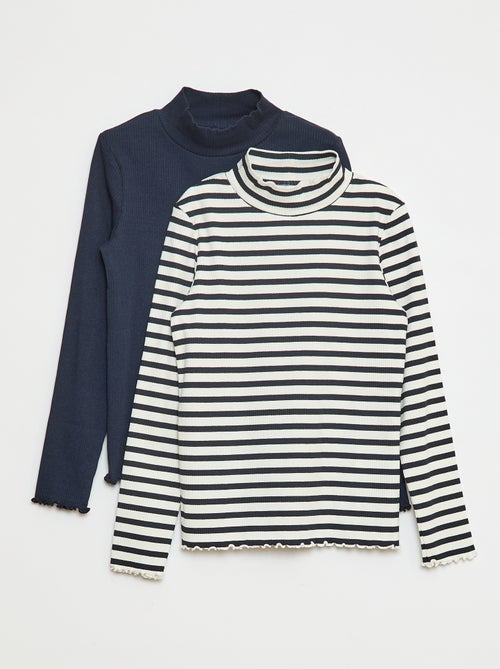 Setje met 2 coltruitjes van ribstof - Kiabi