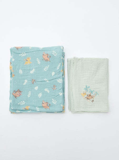 Setje met 2 'Disney'-luierdoeken met 'De Leeuwenkoning'-print - 2-delig - Kiabi