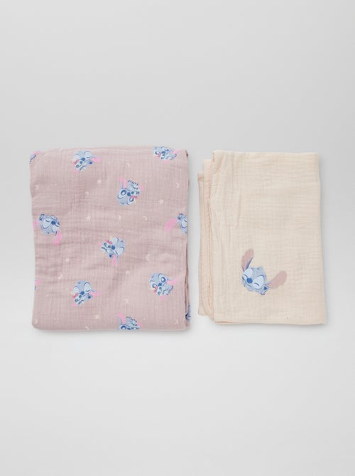 Setje met 2 'Disney'-luierdoeken met 'Stitch'-print - 2-delig - Kiabi