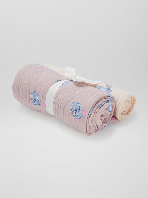 Setje met 2 'Disney'-luierdoeken met 'Stitch'-print - 2-delig - Kiabi