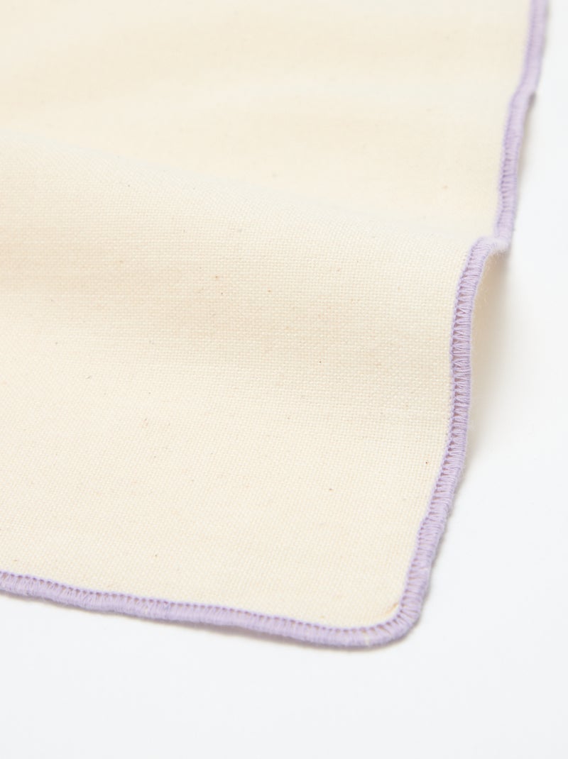 Setje met 2 effen 2-in-1 placemats/servetten (32x40 cm) - Kiabi Home Biege - Kiabi