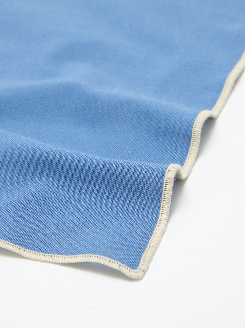 Setje met 2 effen 2-in-1 placemats/servetten (32x40 cm) - Kiabi Home Blauw - Kiabi