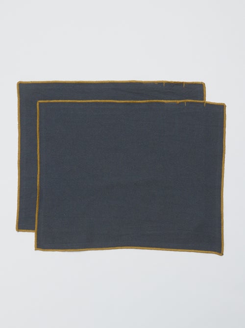Setje met 2 effen 2-in-1 placemats/servetten (32x40 cm) - Kiabi Home - Kiabi