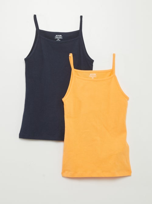 Setje met 2 effen singlets - Kiabi