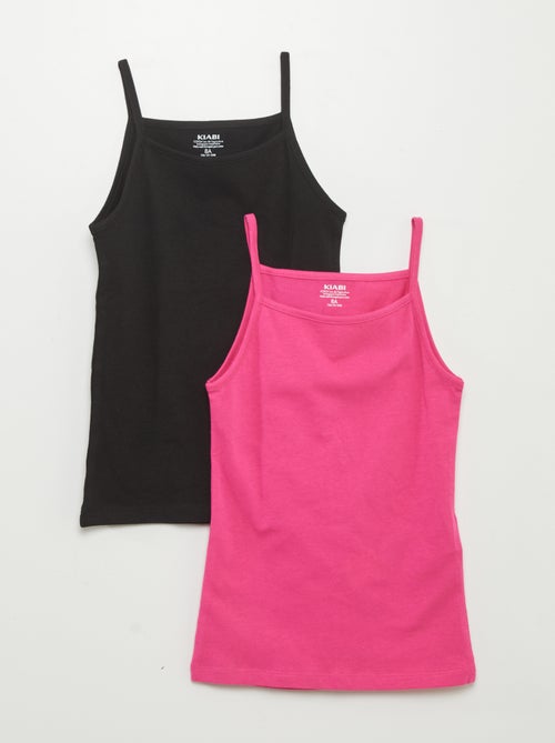 Setje met 2 effen singlets - Kiabi