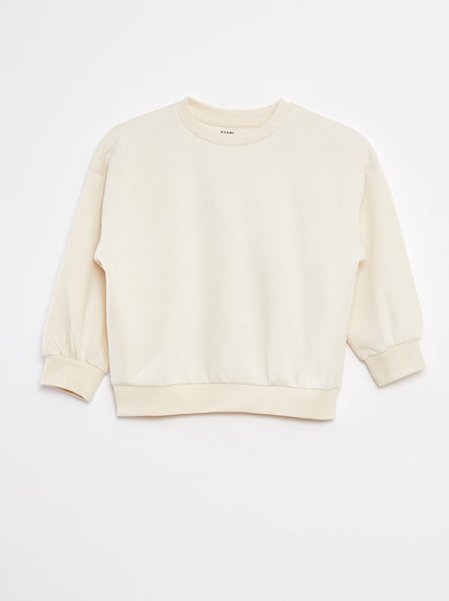 Setje met 2 effen sweaters van joggingstof - Kiabi