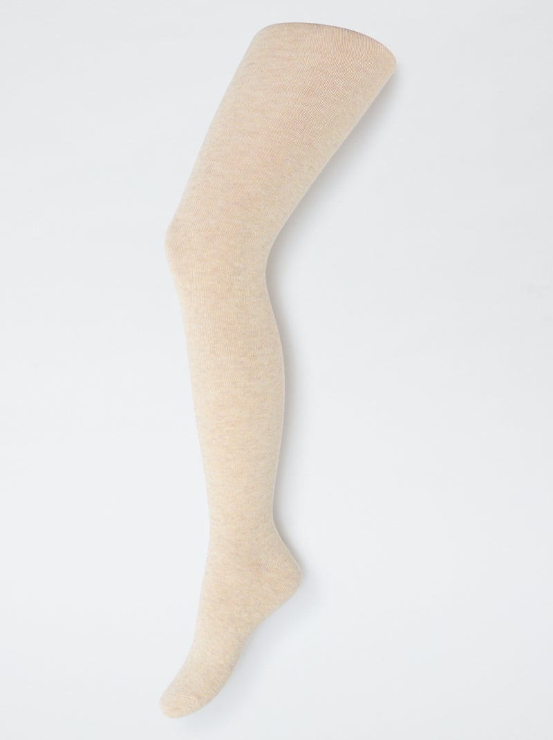 Setje met 2 effen warme kousenbroeken Biege - Kiabi