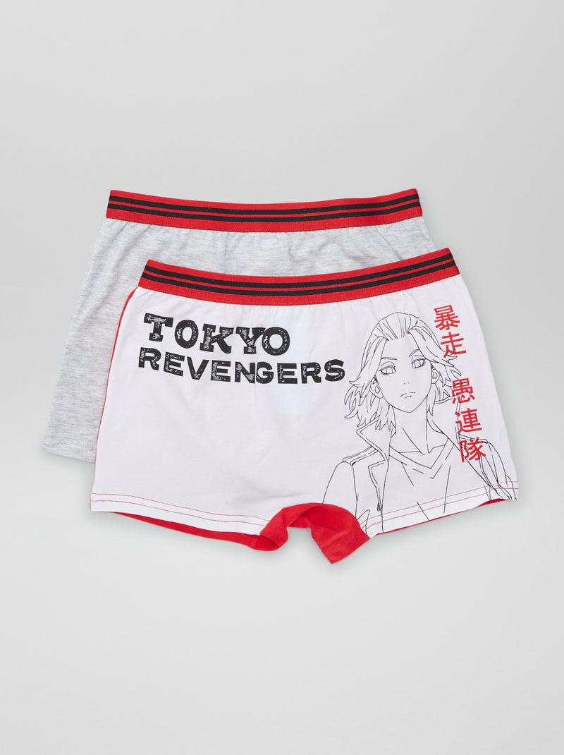 Setje met 2 elastische boxershorts 'Tokyo' GRIJS - Kiabi