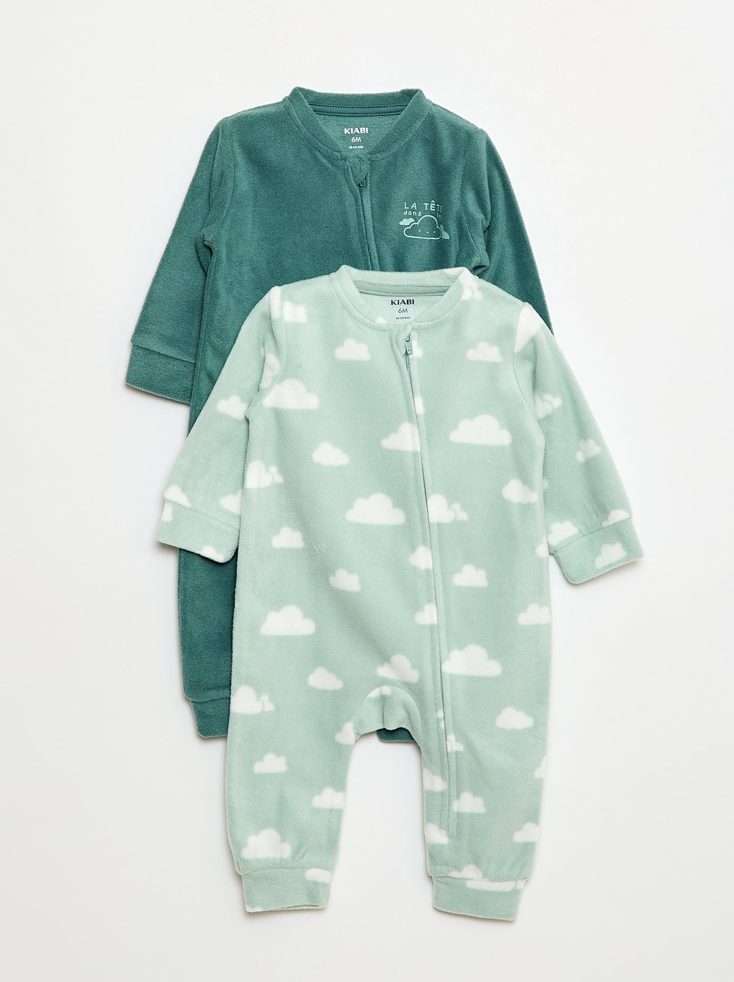 Setje met 2 fleece slaappakjes - 2-delig