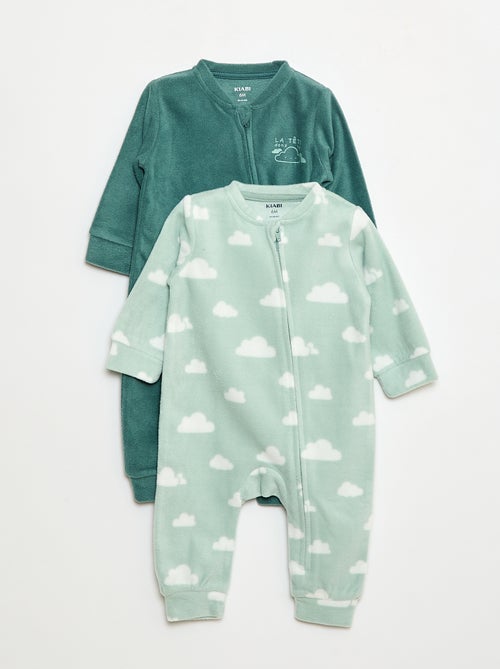 Setje met 2 fleece slaappakjes - 2-delig - Kiabi
