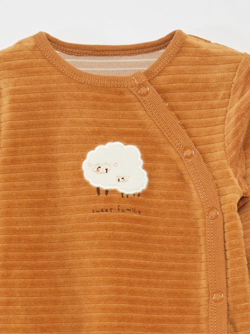 Setje met 2 fluwelen slaappakjes - Kiabi