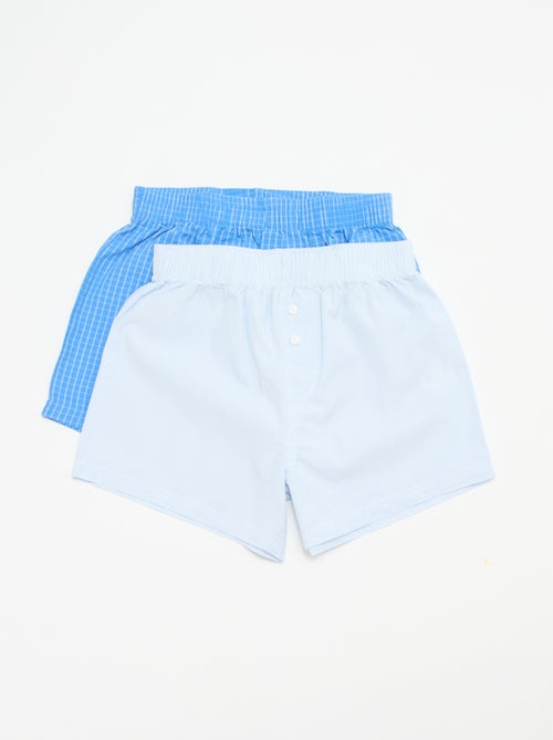 Setje met 2 geruite boxershorts - Kiabi