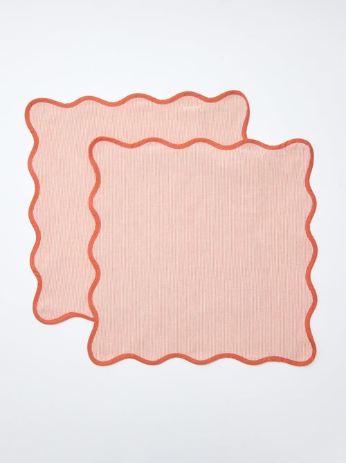Setje met 2 gestreepte servetten (40x40 cm) - Kiabi