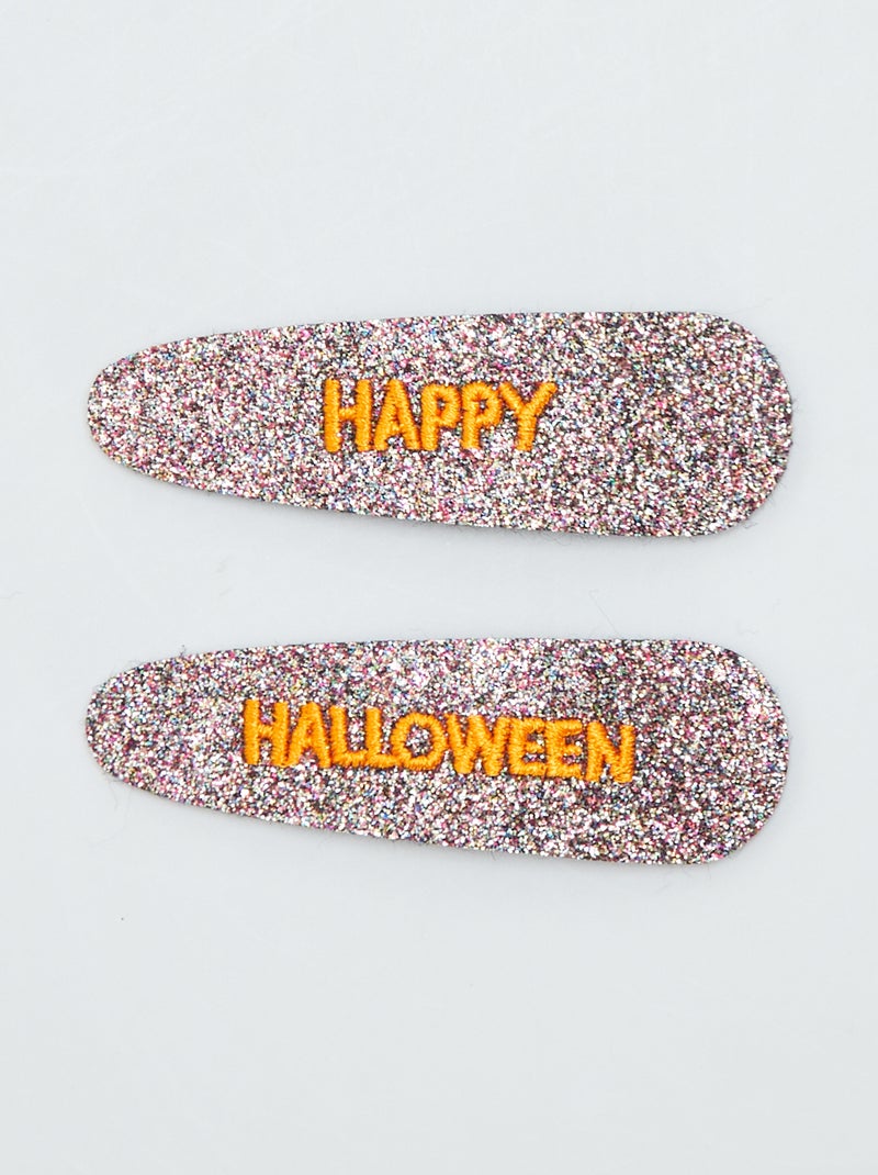 Setje met 2 haarclips - Halloween PAARS - Kiabi