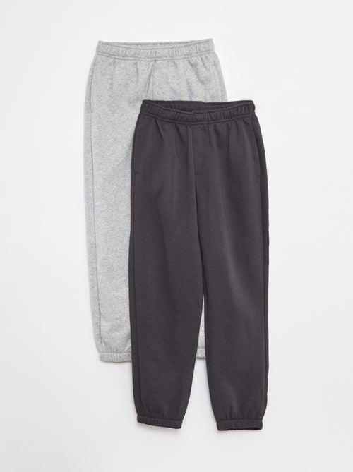 Setje met 2 joggingbroeken van sweatstof - Kiabi