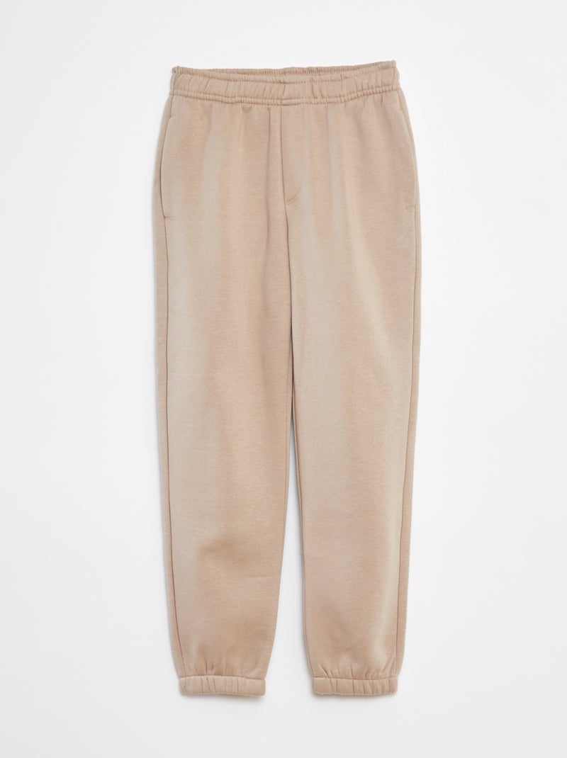 Setje met 2 joggingbroeken van sweatstof Kaki - Kiabi