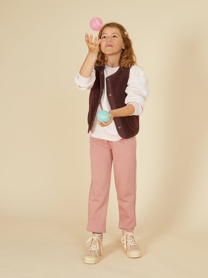 Setje met 2 joggingbroeken van sweatstof Rose - Kiabi