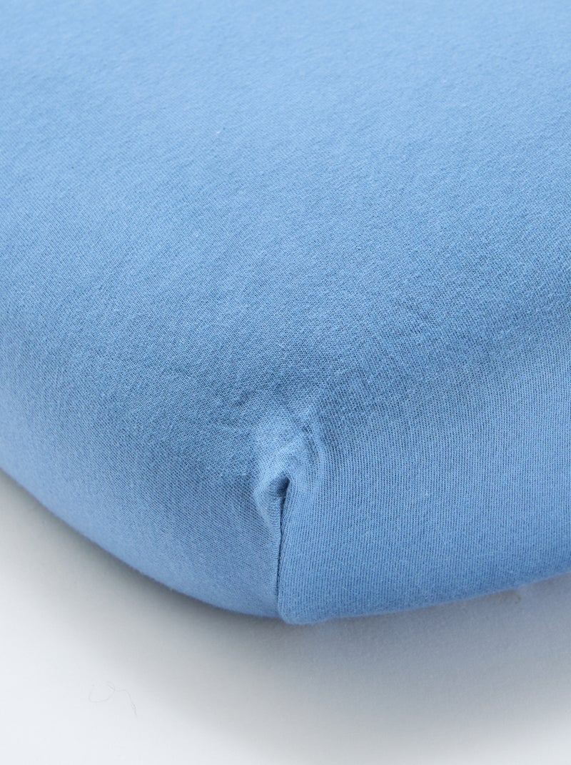 Setje met 2 katoenen hoeslakens Blauw - Kiabi