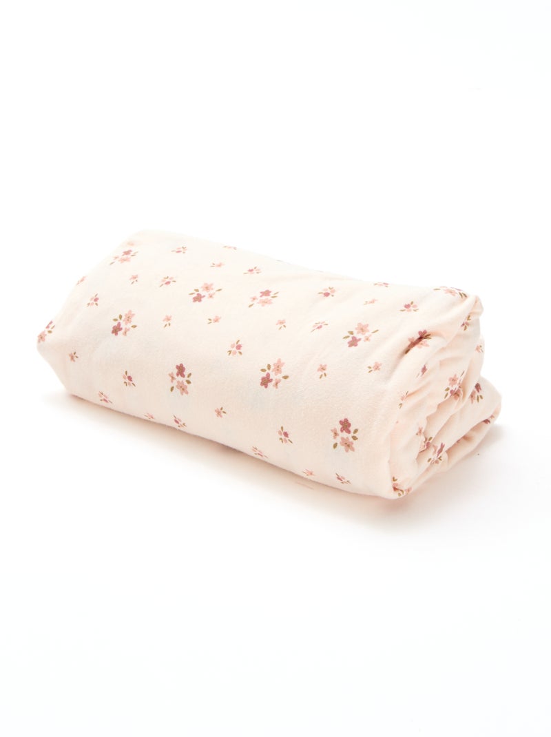Setje met 2 katoenen hoeslakens Rose - Kiabi