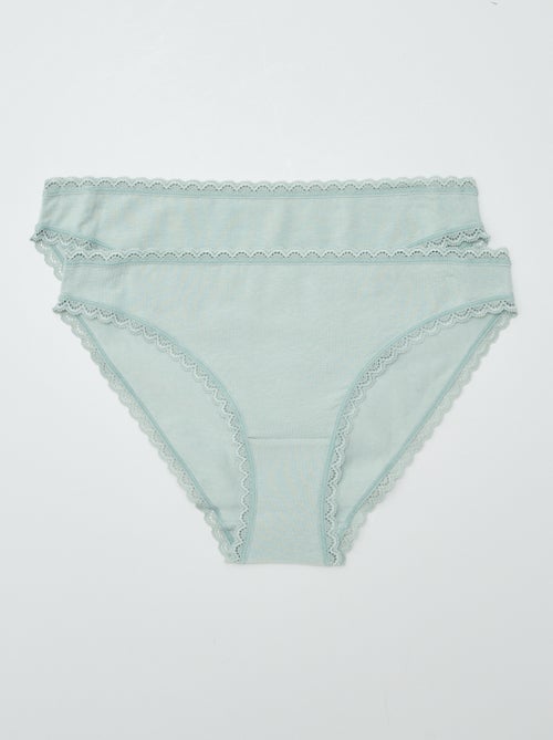 Setje met 2 katoenen slips - Kiabi