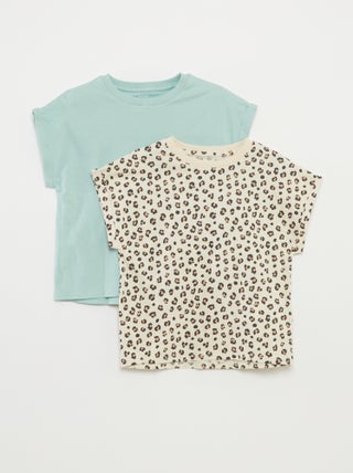 Setje met 2 katoenen T-shirts