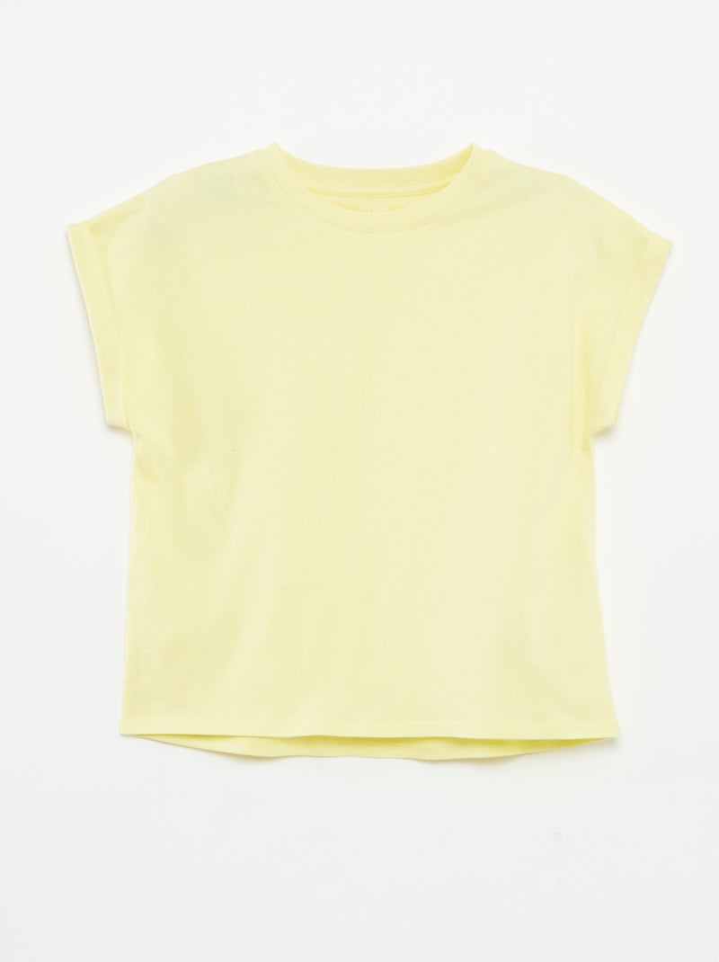 Setje met 2 katoenen T-shirts WIT - Kiabi