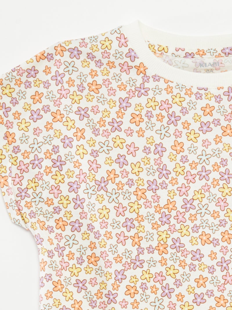 Setje met 2 katoenen T-shirts WIT - Kiabi