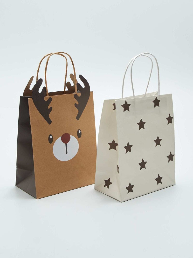 Setje met 2 kersttasjes rendier - Kiabi