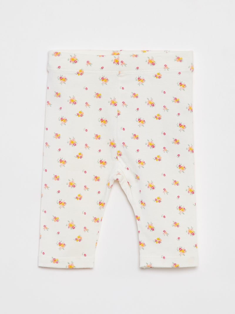 Setje met 2 korte leggings GROEN - Kiabi