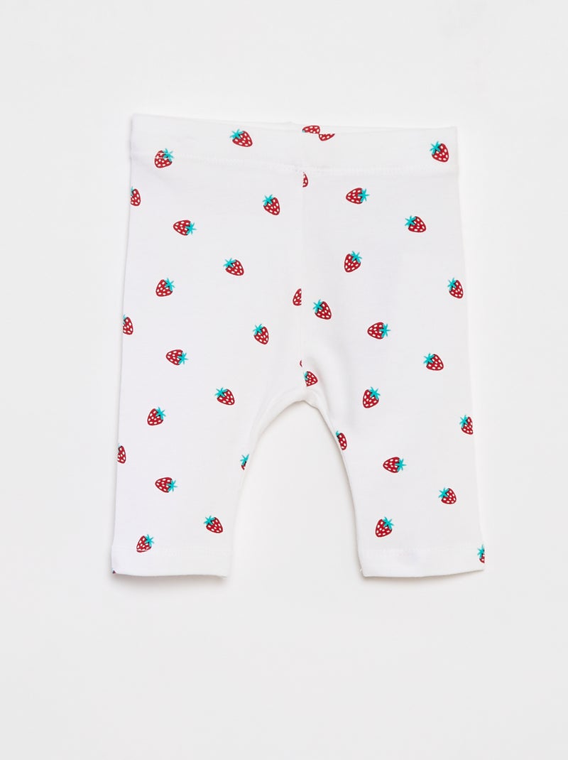 Setje met 2 korte leggings ROOD - Kiabi