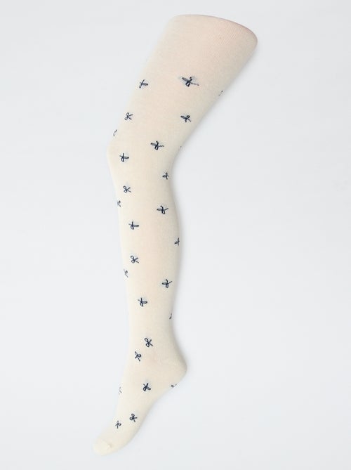 Setje met 2 kousenbroeken met strikmotiefje - - Kiabi