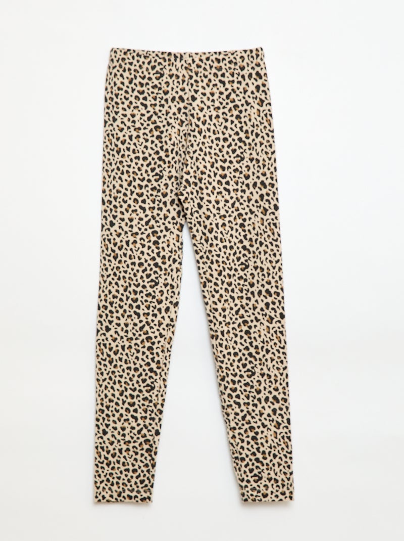 Setje met 2 lange leggings Biege - Kiabi