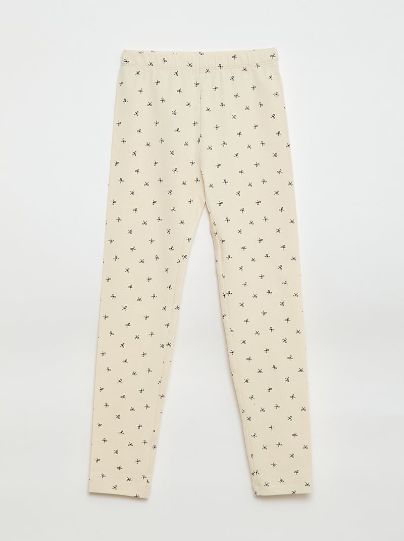 Setje met 2 lange leggings Biege - Kiabi