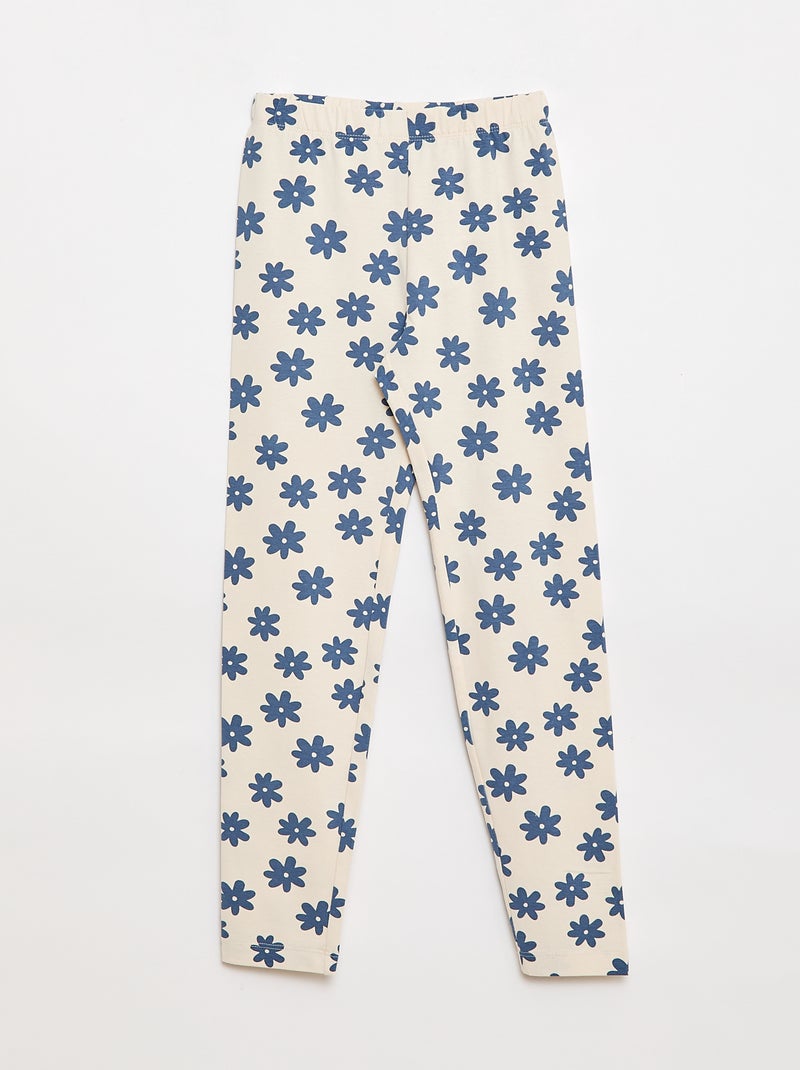 Setje met 2 lange leggings Biege - Kiabi