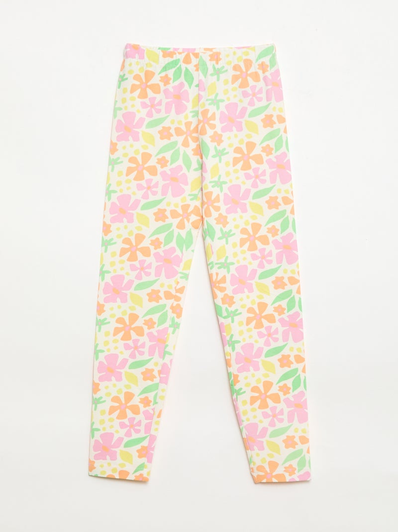 Setje met 2 lange leggings Oranje - Kiabi