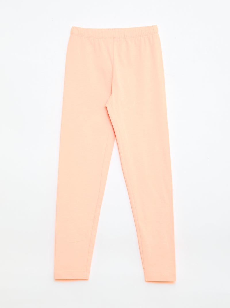 Setje met 2 lange leggings Oranje - Kiabi