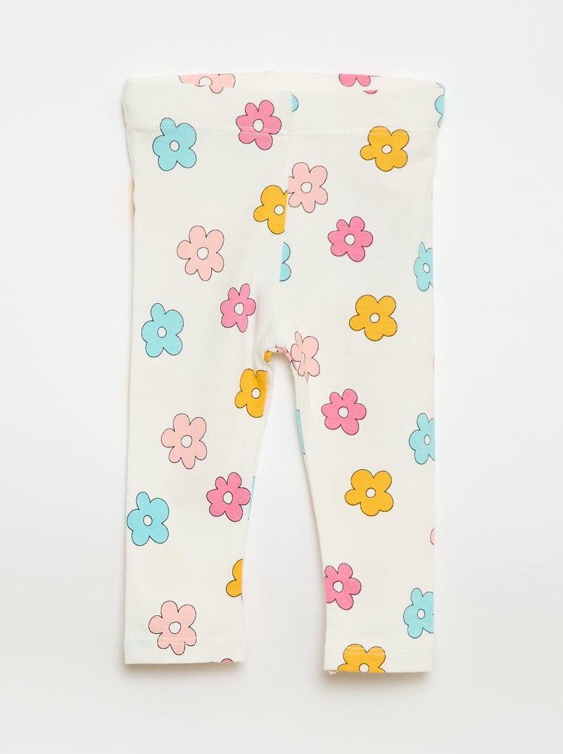 Setje met 2 lange leggings Wit - Kiabi