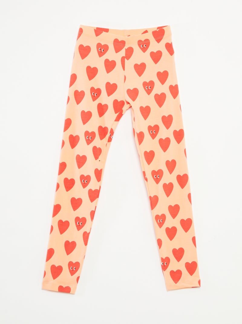 Setje met 2 leggings Oranje - Kiabi
