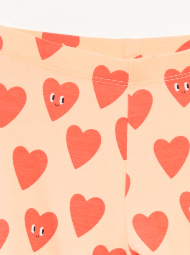 Setje met 2 leggings Oranje - Kiabi