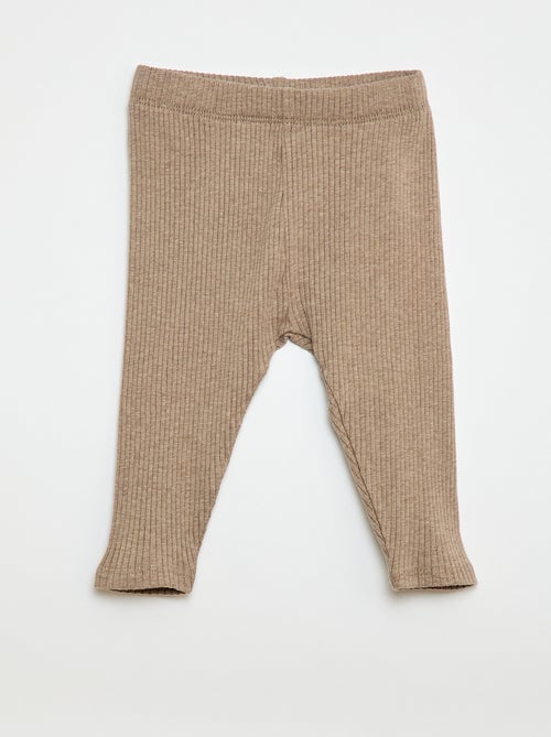 Setje met 2 leggings van ribtricot - Kiabi
