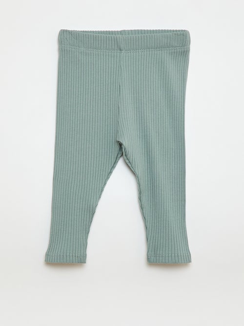 Setje met 2 leggings van ribtricot - Kiabi