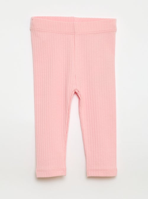 Setje met 2 leggings van ribtricot - Kiabi