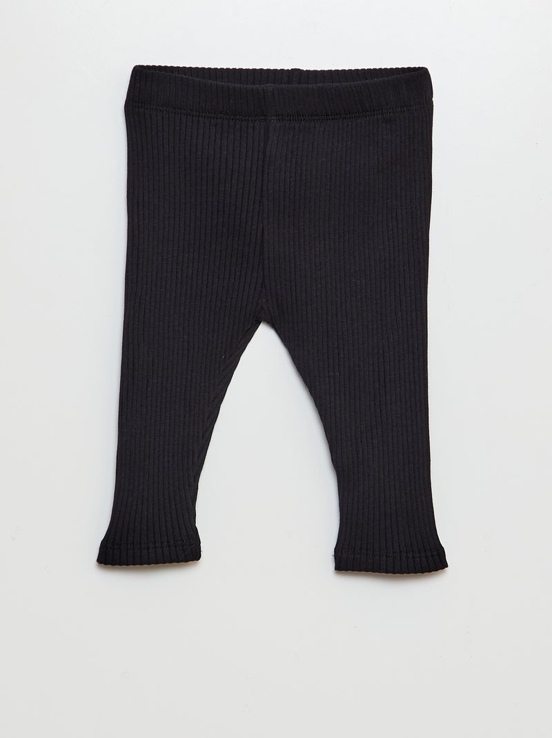Setje met 2 leggings van ribtricot BLAUW - Kiabi