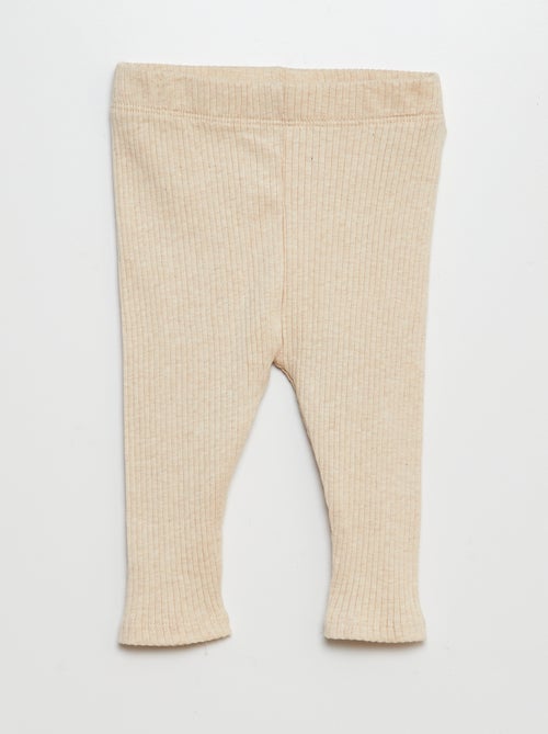 Setje met 2 leggings van ribtricot - Kiabi