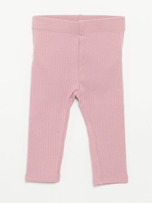 Setje met 2 leggings van ribtricot - Kiabi