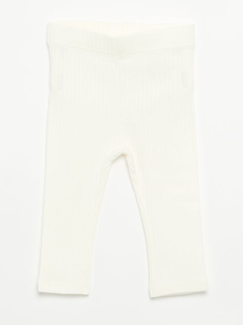 Setje met 2 leggings van ribtricot - Kiabi