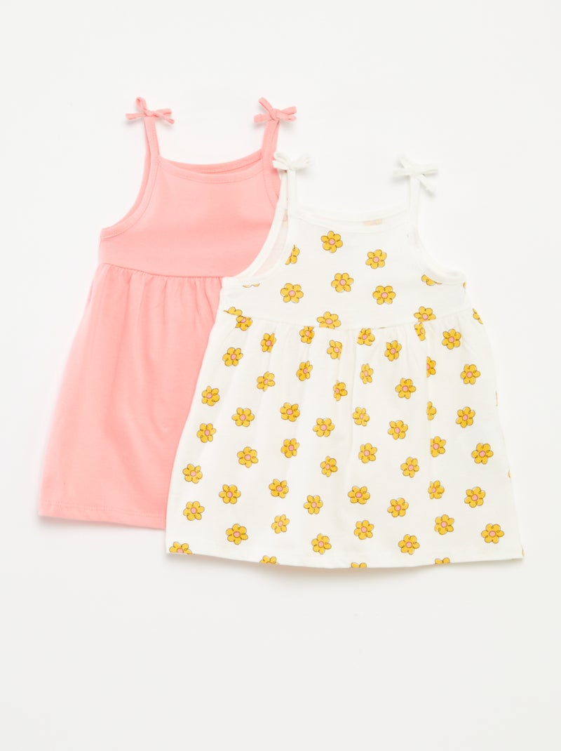 Setje met 2 lichte jurkjes met spaghettibandjes - 2-delig ROSE - Kiabi